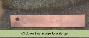 Thin Copper Label or Copper Tag